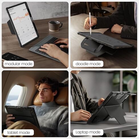 Nillkin Carry Go Backlit Keyboard Case for iPad Pro 12.9 (3rd/4th/5th/6th Generation) with Handle, Grey for iPad Air 13 inch M2 Detachable Keyboard with Trackpad,Kickstand,Great Typing,Function Row in Saudi Arabia