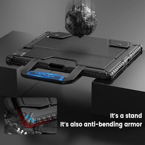 Nillkin Carry Go Backlit Keyboard Case for iPad Pro 12.9 (3rd/4th/5th/6th Generation) with Handle, Grey for iPad Air 13 inch M2 Detachable Keyboard with Trackpad,Kickstand,Great Typing,Function Row in Saudi Arabia