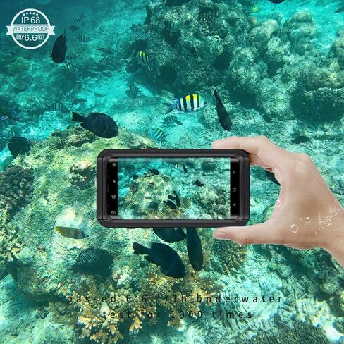 Lanhiem Samsung Galaxy S10 Case, IP68 Waterproof Dustproof Case with Built-in Screen Protector, Rugged Full Body Shockproof Protective Cover for Galaxy S10 6.1 inch (Black/Clear) in Kuwait