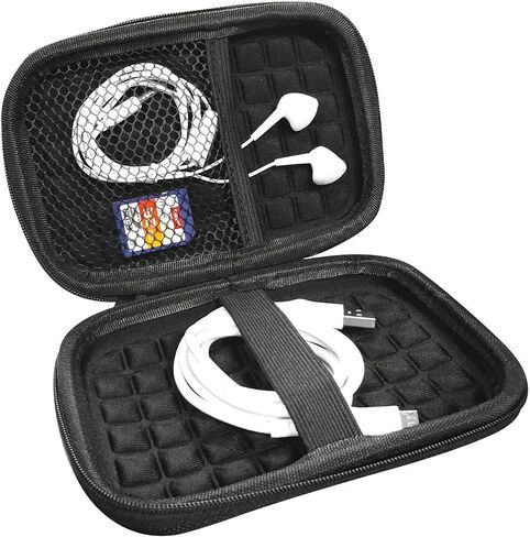 Maxell Hard Shell Small Storage Case: Keep Your Accessories Organized and Safe with Mesh Pockets, Elastic Loop, and Zipper Pocket - Ideal for Powerbanks, Cables, and Earbuds (Pack of 2) in Kuwait
