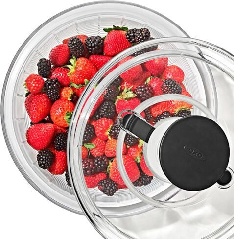 OXO Good Grips Large Salad Spinner - 6.22 Qt., White in Saudi Arabia