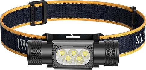 Headlamp Rechargeable,1100 Lumens Bright LED Headlamp,9 Modes Head Lamp Bright Headlamps for Adult Outdoor Running Hiking(Black) in Saudi Arabia