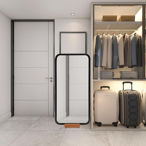 DOITOOL Wooden Floor Mirror Stand Full Body Mirror Stand Anti-Skid Mirror Bracket Full Length Mirror Holder Stand Artwork Rack Floor Mirror Stand Base Floor Mirror Bracket in Saudi Arabia