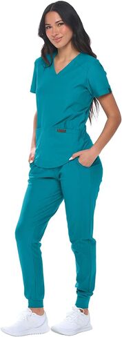 Monarch Uniforms Womens Jogger Scrub Set Extreme Stretch Scubs for Women in Saudi Arabia