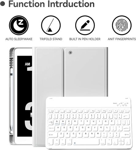 Keyboard Case for iPad 9th/8th/7th Gen (10.2 Inch, 2021/2020/2019) in Saudi Arabia