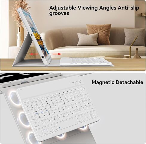 Keyboard Case for iPad 9th/8th/7th Gen (10.2 Inch, 2021/2020/2019) in Saudi Arabia