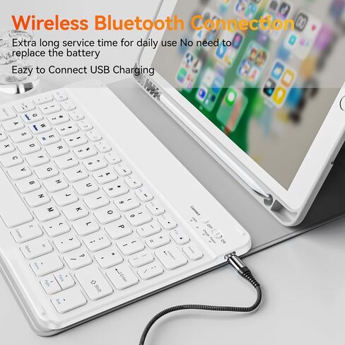 Keyboard Case for iPad 9th/8th/7th Gen (10.2 Inch, 2021/2020/2019) in Saudi Arabia