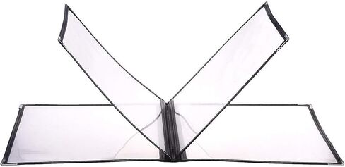 أغطية قائمة MIDELONG مقاس 8.5 × 11 بوصة حامل قائمة المطاعم، 4 صفحات 8 عرض أغطية قائمة المطاعم الشفافة الشفافة، تناسب ورق مقاس A4 لقائمة المطاعم والبار والمقهى والمطبخ المنزلي، حزمة من 1 in Kuwait