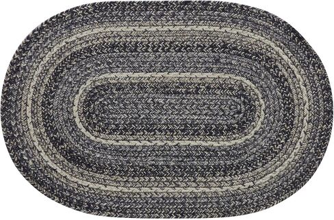 VHC Brands Sawyer Mill Black White Jute Rug Rect w/Pad 24x36 in Saudi Arabia
