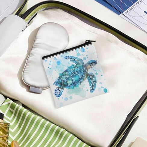 Xhuibop Cartoon Ghost Sanitary Napkin Storage Bag for Women Portable Sanitary Pad Bags Pouch with Zipper Soft Mini Cosmetic Bag for Purse First Period Gifts for Girls in Kuwait