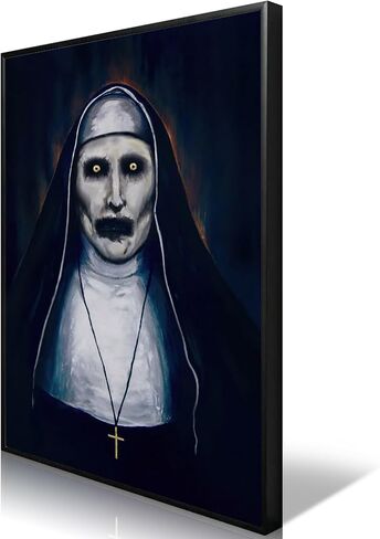 Neejaold Vintage Horror Movie Poster Artwork The Conjuring Mystery Nun Canvas Wall Art Halloween Prints Painting Classic Scary Movie Posters Halloween Room Wall Decor for Bedroom 12x16in Unframed in Saudi Arabia