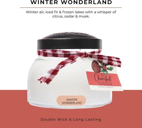 A Cheerful Giver — Cinnamon Twist - 34oz Papa Scented Candle Jar with Lid - Keepers of the Light - 155 Hours of Burn Time, Gift for Women, Red in Saudi Arabia