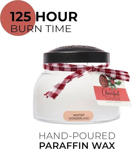 A Cheerful Giver — Cinnamon Twist - 34oz Papa Scented Candle Jar with Lid - Keepers of the Light - 155 Hours of Burn Time, Gift for Women, Red in Saudi Arabia