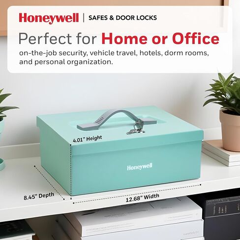 Honeywell Safes & Door Locks - Small Safe Box for Home - Fire Resistant Documents Lock Box with Keys - Steel Security with Key Lock for Personal Items, Jewelry, Money - 0.17 Cubic Feet - Black - 6104 in Saudi Arabia