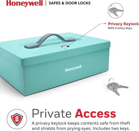 Honeywell Safes & Door Locks - Small Safe Box for Home - Fire Resistant Documents Lock Box with Keys - Steel Security with Key Lock for Personal Items, Jewelry, Money - 0.17 Cubic Feet - Black - 6104 in Saudi Arabia