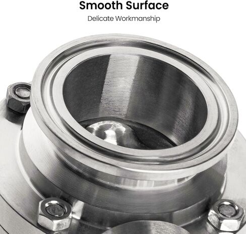 2Pcs 1.5 Inch Tube OD Butterfly Valve, Sanitary Tri Clamp Butterfly Valve, Stainless Steel 304 with Pull Handle in Kuwait