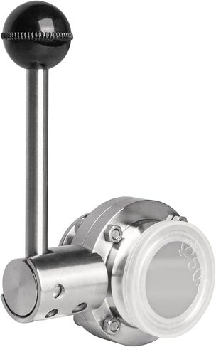 2Pcs 1.5 Inch Tube OD Butterfly Valve, Sanitary Tri Clamp Butterfly Valve, Stainless Steel 304 with Pull Handle in Kuwait