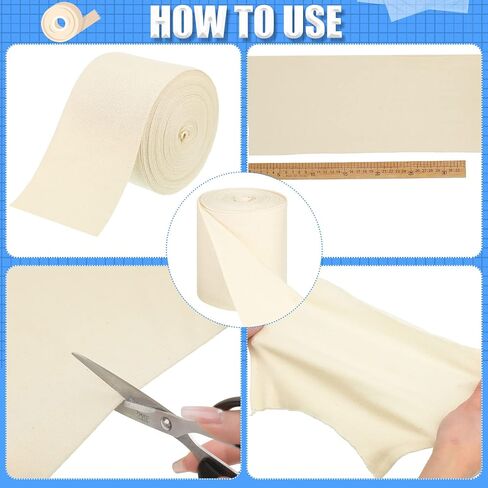 Preboun 2 Rolls Cotton Stockinette Tubular Bandage 11 Yard Comfortable Arm Stockinette Tubing Reusable Elastic Bandage Sleeve for Ankles and Elbows(5 Inch) in Saudi Arabia