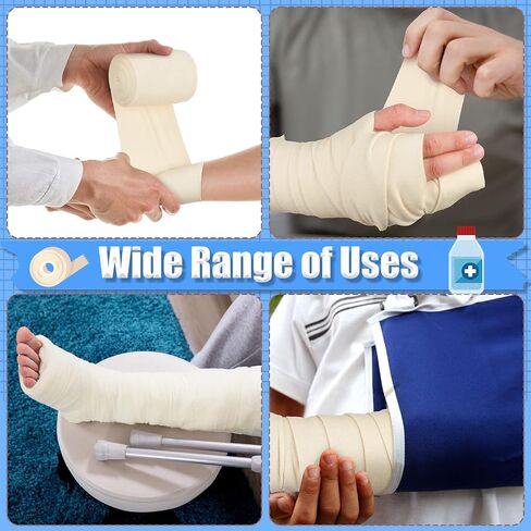 Preboun 2 Rolls Cotton Stockinette Tubular Bandage 11 Yard Comfortable Arm Stockinette Tubing Reusable Elastic Bandage Sleeve for Ankles and Elbows(5 Inch) in Saudi Arabia