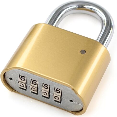 Combination Locks, Padlock Combination Lock for Locker, 4 Digit Combination Gym Lock, 4 Number Combination Lock with Code (Red - Long Beam) in Saudi Arabia
