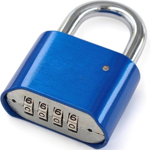 Combination Locks, Padlock Combination Lock for Locker, 4 Digit Combination Gym Lock, 4 Number Combination Lock with Code (Red - Long Beam) in Saudi Arabia