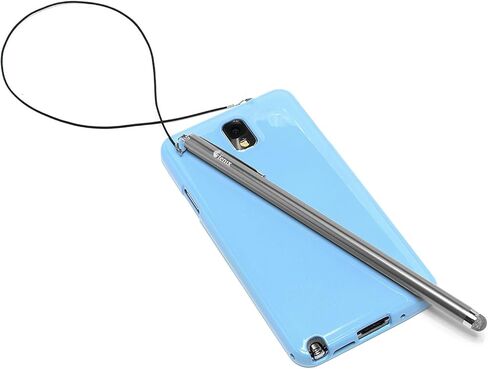 Fenix ​​- مجموعة من 3 أقلام Gold XXL طويلة للغاية [7.3 بوصة] طرف من الألياف الهجينة الدقيقة يتضمن حبل بطول 15 بوصة لهاتف iPhone 5,5c,6,6+، iPads، Samsung Galaxy S5،S6،Edge، Kindle Fire والمزيد in Kuwait