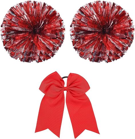 PATIKIL Cheerleading Pom Poms, Cheerleaders Cheer Poms with Finger Holes for Sport Dancing Party Team Spirit in Saudi Arabia