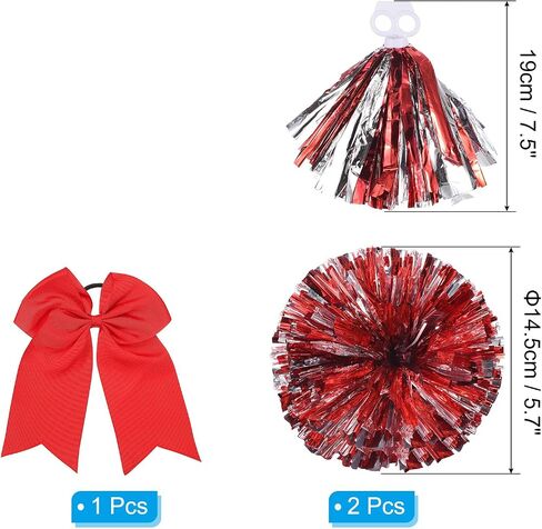 PATIKIL Cheerleading Pom Poms, Cheerleaders Cheer Poms with Finger Holes for Sport Dancing Party Team Spirit in Saudi Arabia