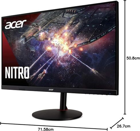 شاشة ألعاب Acer Nitro XV282K KVbmiipruzx مقاس 28 بوصة UHD (3840 x 2160) Agile-Splendor IPS | AMD FreeSync Premium | 144 هرتز | 1 مللي ثانية | TUV/Eyesafe | منفذ عرض 1.2، 2 HDMI 2.1 و4 منافذ USB، أسود in Saudi Arabia