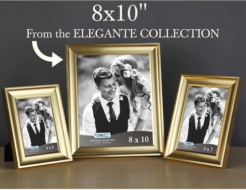Icona Bay 8x10 Picture Frames (Silver, 3 Pack), Contemporary Photo Frames 8 x 10, Wall Mount or Table Top, Elegante Collection in Saudi Arabia