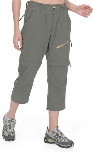 Little Donkey Andy Women's Hiking Zip Off Capri Pants Lightweight Quick Dry UPF 50+ Convertible Shorts with 4 Pockets in Kuwait