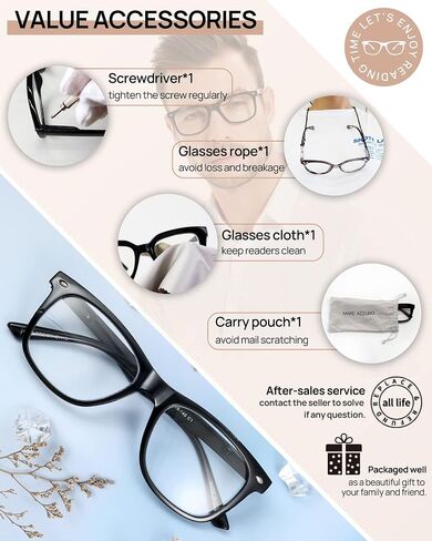 MARE AZZURO Large Reading Glasses Men Retro Square Readers 1.0 1.25 1.5 1.75 2.0 2.25 2.5 2.75 3.0 3.5 4.0 in Kuwait