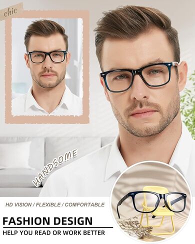 MARE AZZURO Large Reading Glasses Men Retro Square Readers 1.0 1.25 1.5 1.75 2.0 2.25 2.5 2.75 3.0 3.5 4.0 in Kuwait
