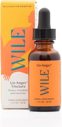 WILE Un-Worry Tincture for Women - Calm, Focus & Mood Support Supplement Liquid with Holy Basil, Bacopa & Reishi, Herbal Perimenopause, Menopause, Hormonal Support Drops for Stress, 1fl oz in Saudi Arabia
