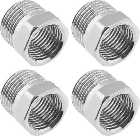 4Pcs 3/4 Male to 1/2 Female BSP Connector Water Pipe Reducer Fittings Thread Reducer Accessories for Pipes Radiators Water Tanks Sanitary Facilities BSP Thread in Saudi Arabia