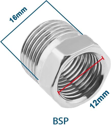 4Pcs 3/4 Male to 1/2 Female BSP Connector Water Pipe Reducer Fittings Thread Reducer Accessories for Pipes Radiators Water Tanks Sanitary Facilities BSP Thread in Saudi Arabia