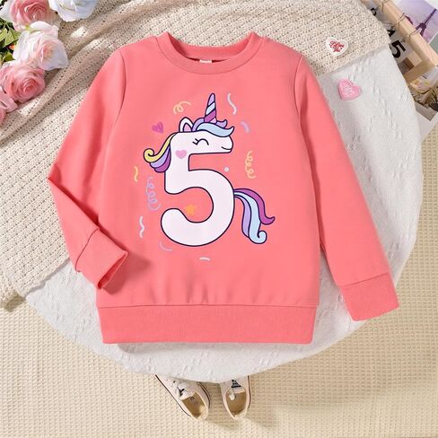 Honeybaby 5th Birthday Shirt for Girls 5 Year Old Five Birthday Sweatshirt in Saudi Arabia