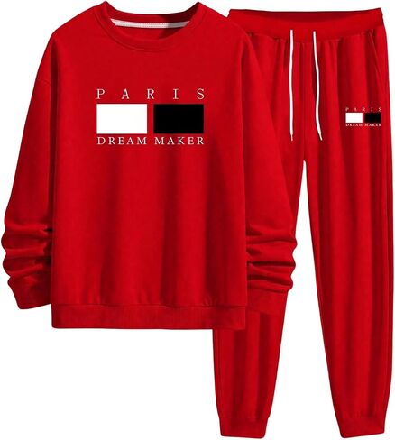 SOLY HUX Men's Casual Tracksuit Athletic Sweatsuits Long Sleeve Sweatshirt Jogger Pants 2 Piece Outfit in Saudi Arabia