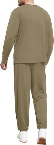 Lexiart Mens Tracksuits Set Athlete 2 Piece Outfits Long Sleeve Breathable Sweatsuits in Saudi Arabia