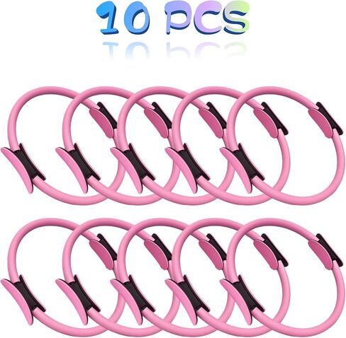 10 pcs Recovery-Boosting Pilates Ring Circle - 15 Inch for Fitness & Rehab - Lightweight PP NBR in Saudi Arabia