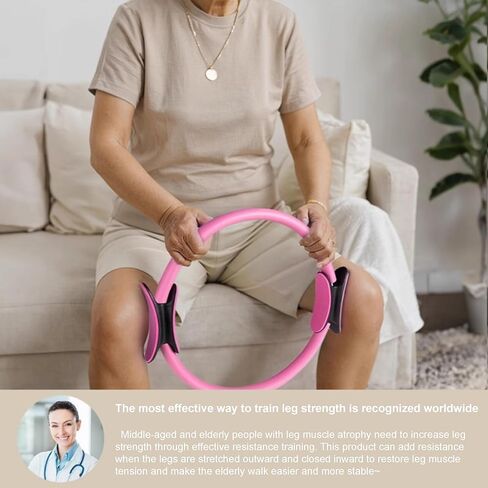 10 pcs Recovery-Boosting Pilates Ring Circle - 15 Inch for Fitness & Rehab - Lightweight PP NBR in Saudi Arabia