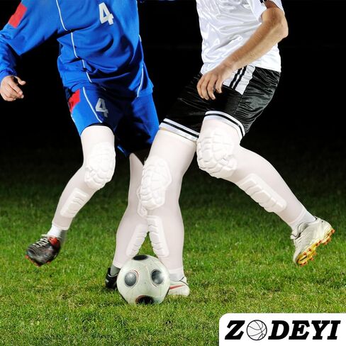 ZODEYI Wrestling Knee Pads Compression Leg Sleeve with Knee Pad and Calf Pad, 1 Pair Knee Sleeve with Shin Guards Shin Pads for Football, Baseball, Rugby, Lacrosse (2, Upgrade Black, X-Large) in Saudi Arabia
