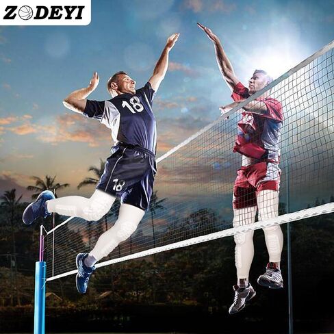 ZODEYI Wrestling Knee Pads Compression Leg Sleeve with Knee Pad and Calf Pad, 1 Pair Knee Sleeve with Shin Guards Shin Pads for Football, Baseball, Rugby, Lacrosse (2, Upgrade Black, X-Large) in Saudi Arabia