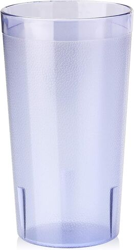 New Star Foodservice 46649 Tumbler Beverage Cup, Stackable Cups, Break-Resistant Commercial SAN Plastic, 8 oz, Clear, Set of 12 in Kuwait