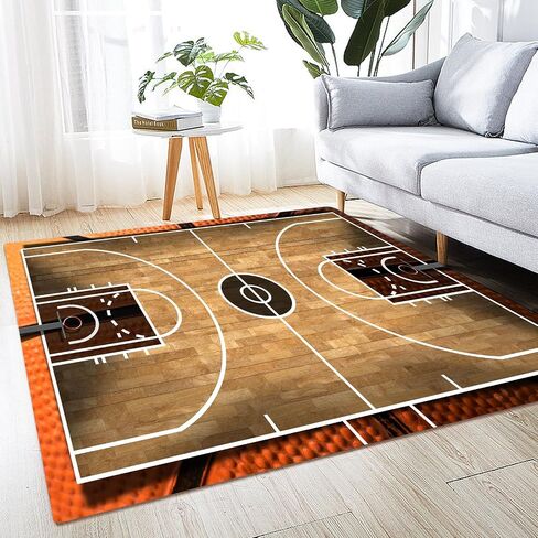 Area Rug Carpet Floor Washable Mats Rugs Non-Slip 5'x4' for Living Room Bedroom Dining Room Office Outdoor Home Decor Basketball in Saudi Arabia