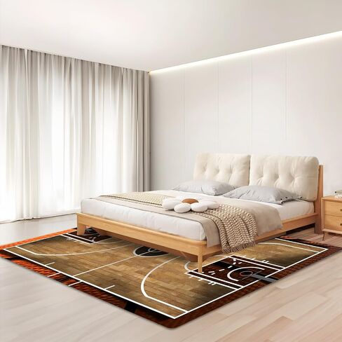 Area Rug Carpet Floor Washable Mats Rugs Non-Slip 5'x4' for Living Room Bedroom Dining Room Office Outdoor Home Decor Basketball in Saudi Arabia