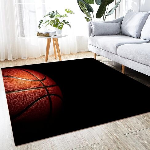 Area Rug Carpet Floor Washable Mats Rugs Non-Slip 5'x4' for Living Room Bedroom Dining Room Office Outdoor Home Decor Basketball in Saudi Arabia