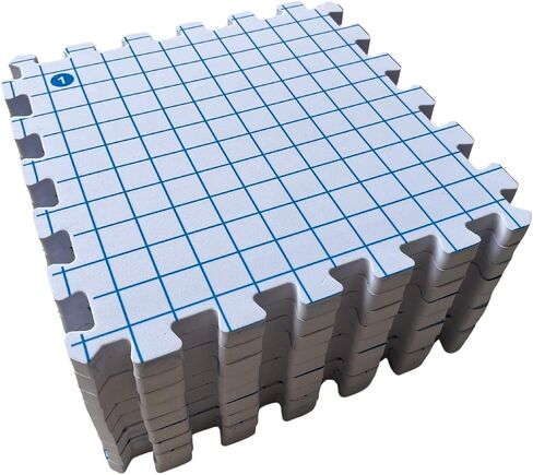 Yuantrai Creative Splicing EVA Foam Mesh Knitting Set لوحة الحياكة حجب الوسادة شبكة تحديد المواقع وسادة تثبيت تحديد المواقع سترة، أبيض in Saudi Arabia