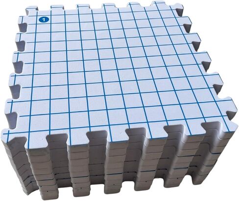 Yuantrai Creative Splicing EVA Foam Mesh Knitting Set لوحة الحياكة حجب الوسادة شبكة تحديد المواقع وسادة تثبيت تحديد المواقع سترة، أبيض in Saudi Arabia