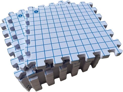 Yuantrai Creative Splicing EVA Foam Mesh Knitting Set لوحة الحياكة حجب الوسادة شبكة تحديد المواقع وسادة تثبيت تحديد المواقع سترة، أبيض in Saudi Arabia